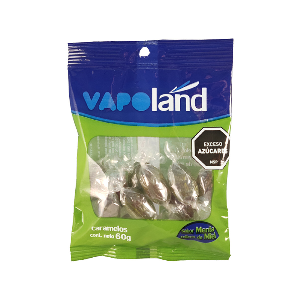 Vapoland caramelos 60 g - Menta y miel 