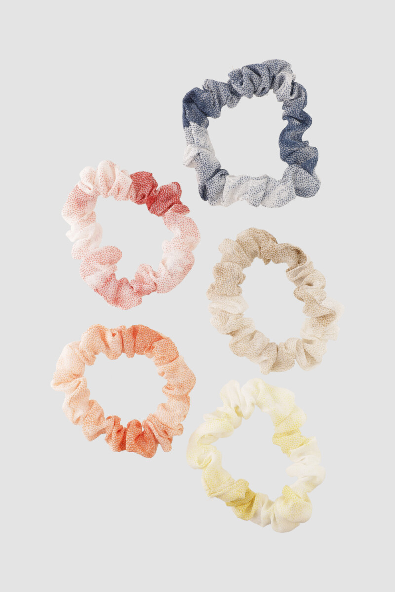 Set de 5 colitas de pelo gasa Variante unica