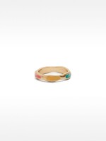 Anillo Irregular Con Detalles Multicolor multicolor
