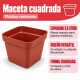 Maceta cuadrada 3,8 lts TERRACOTA