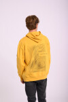Canguro felpa oversize estampado Mostaza