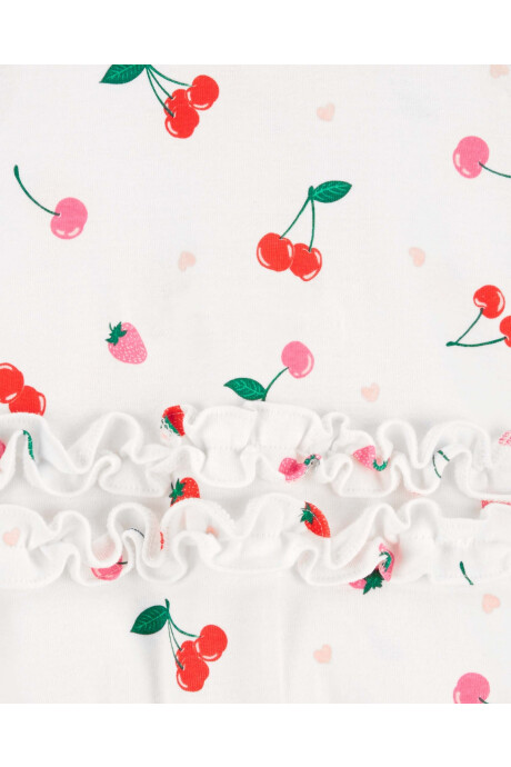 Monito bombachudo de algodón diseño cerezas Sin color