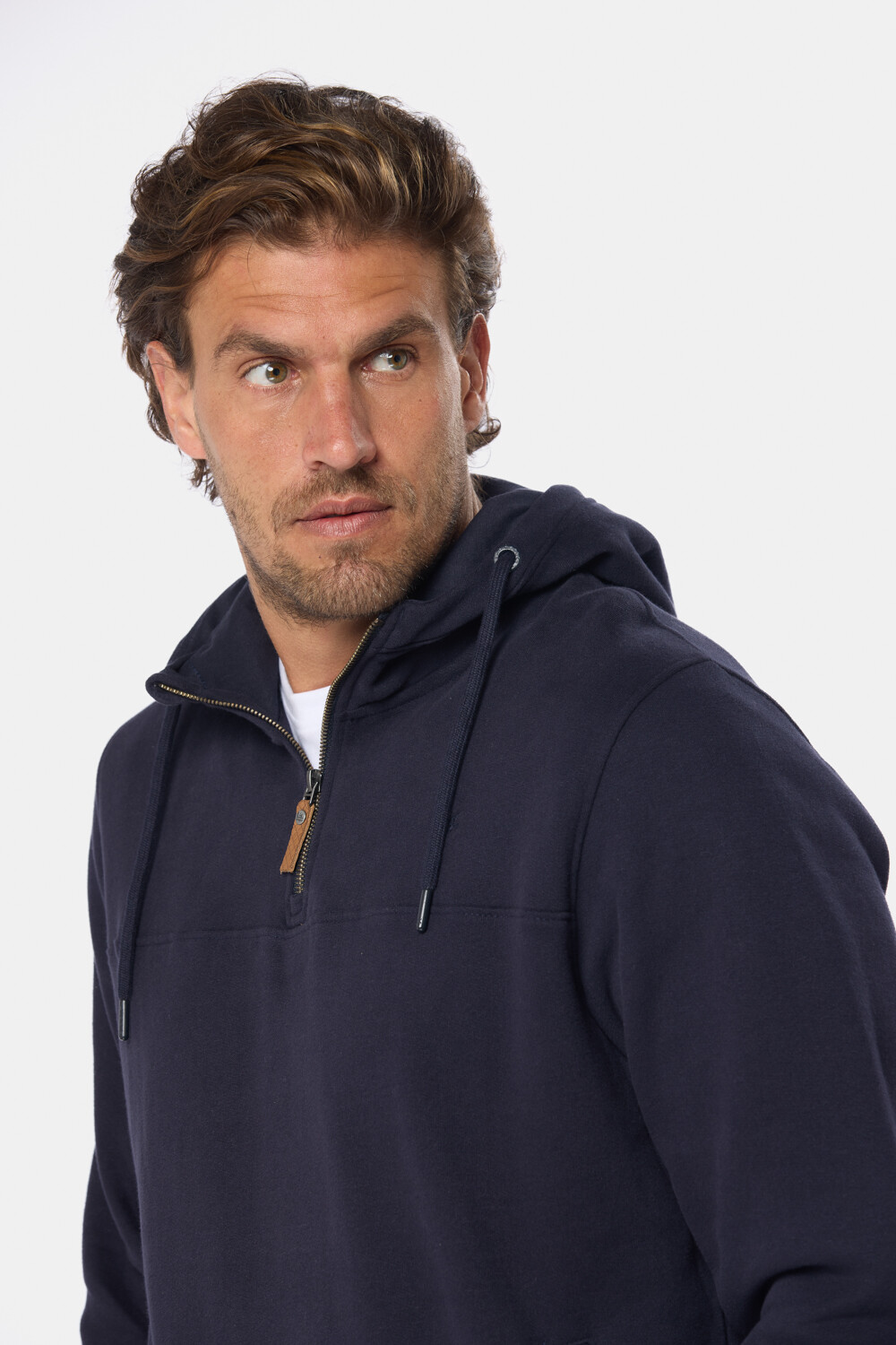 CANGURO DE FELPA MEDIO CIERRE Azul