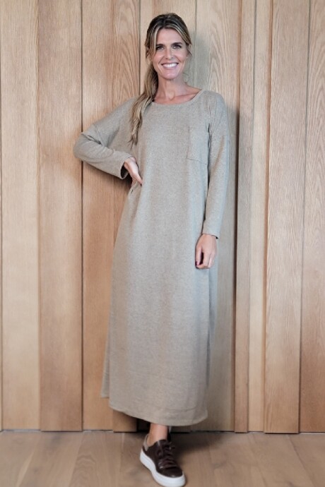 Vestido Jacinta Beige Melange