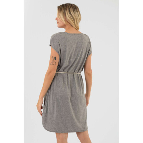 Vestido nautico liso Gris melange