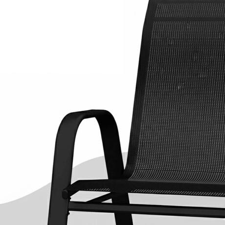 Silla Jardín Metálica Butaca Exterior C/Apoyabrazos Negro