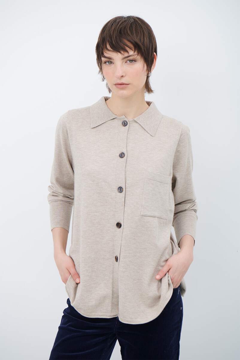 CARDIGAN LONG - BEIGE 