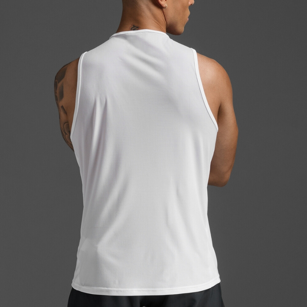 Bividi Running Aero Mesh Tank Hombre White/silver Reflective