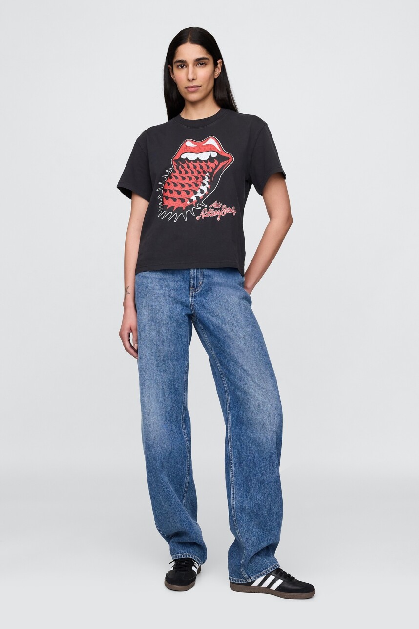 Remera Bandas Manga Corta Mujer Moonless Night