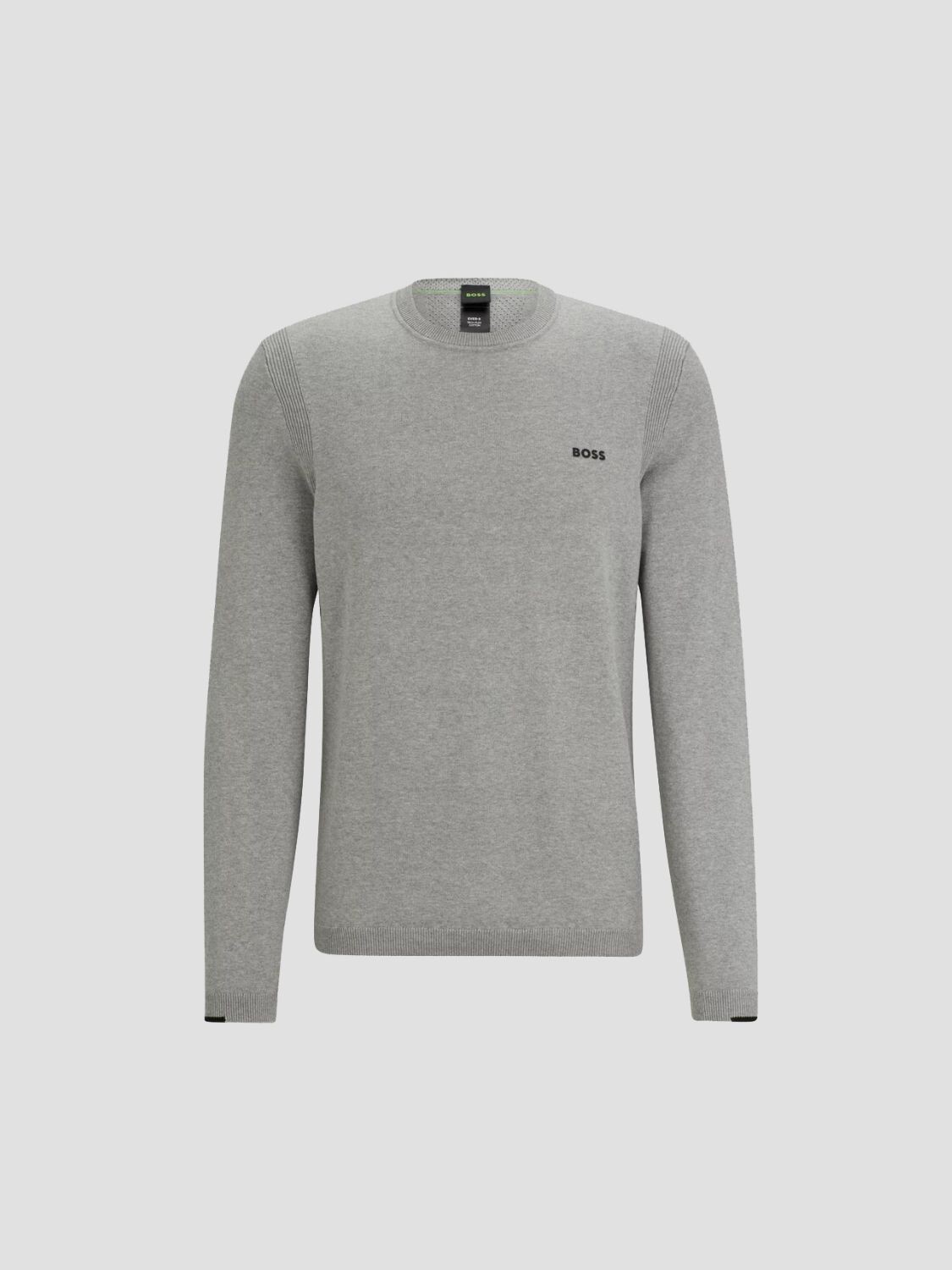 Hugo Boss -Buzo de punto con cuello a la base, regular fit , EVER-X Gris