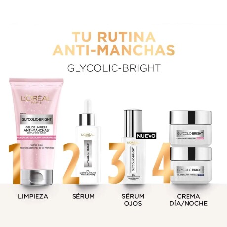 Pack L'Oreal Glycolic Serum + Crema Día + Gel + Serum ojos Pack L'Oreal Glycolic Serum + Crema Día + Gel + Serum ojos