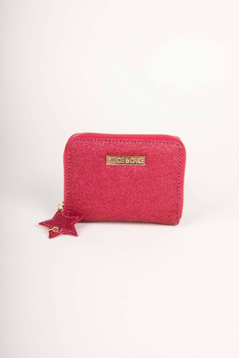 BILLETERA SHINY STAR - Fuxia 