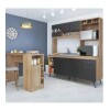 Mueble De Cocina Compacta Moderno Minimal - La Tentación Color Gris Oscuro Mueble De Cocina Compacta Moderno Minimal - La Tentación Color Gris Oscuro
