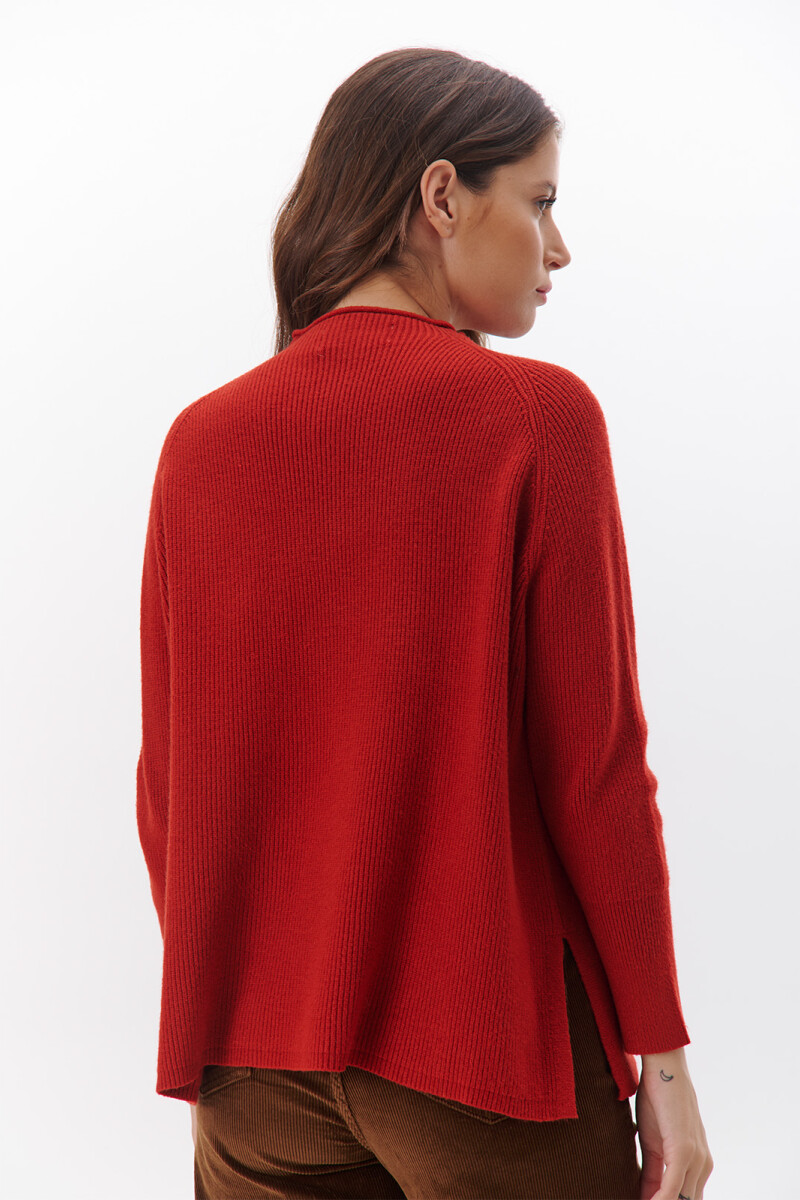 POLERA ALBA ROJO