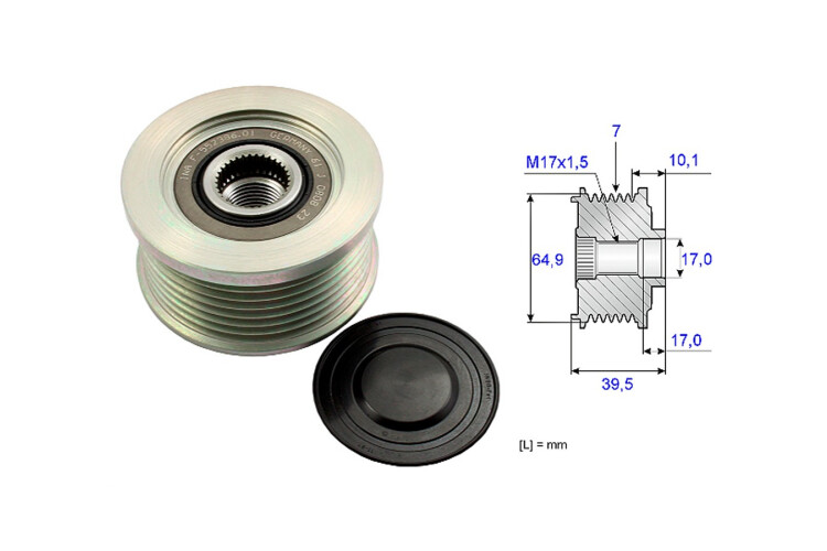 Polea Alternador Marcha Libre Nissan D23 Frontier Np300/Navara 11-25 Polea Alternador Marcha Libre Nissan D23 Frontier Np300/Navara 11-25