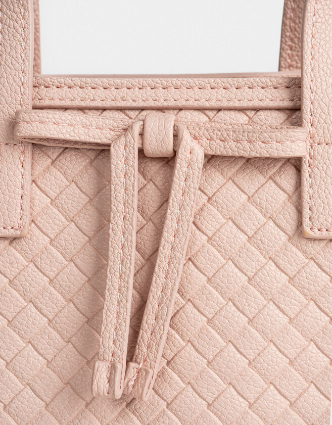 City Tendencia Cartera Mini City Trenzada - Rosa Viejo