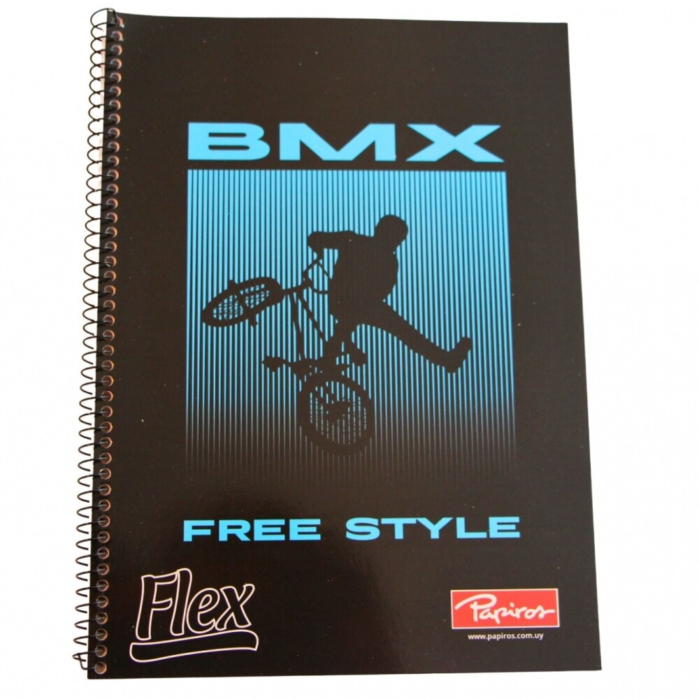CUADERNOLA PAPIROS FLEX 70 HOJAS RAYADO TAPA BMX