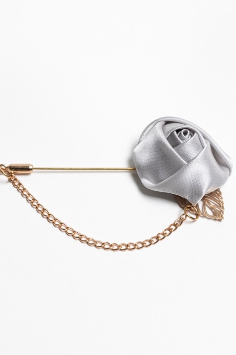 Pin para el Ojal Diseño Flor PLATA