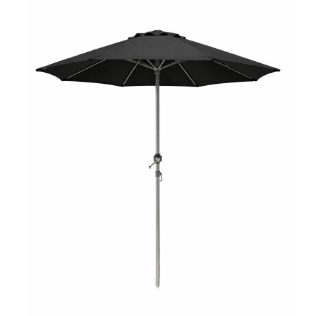 Sombrilla Jardín 2,10m Con Manivela Exterior Resistente Negro