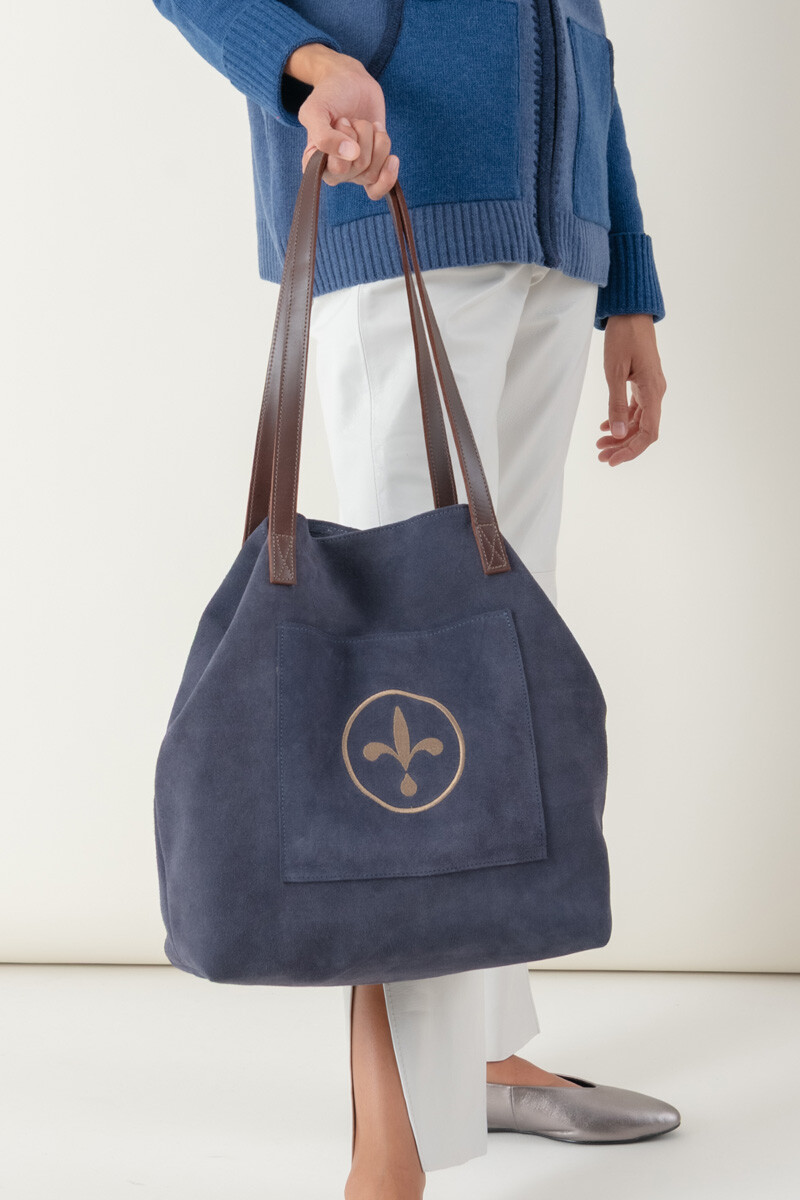 Bolso flor Azul