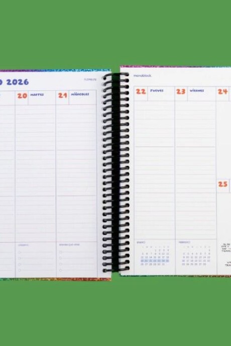 AGEND2A MONOBLOCK FLO MEIJE A5 SEMANAL ANILLADA 2026 - SUBITE AGEND2A MONOBLOCK FLO MEIJE A5 SEMANAL ANILLADA 2026 - SUBITE