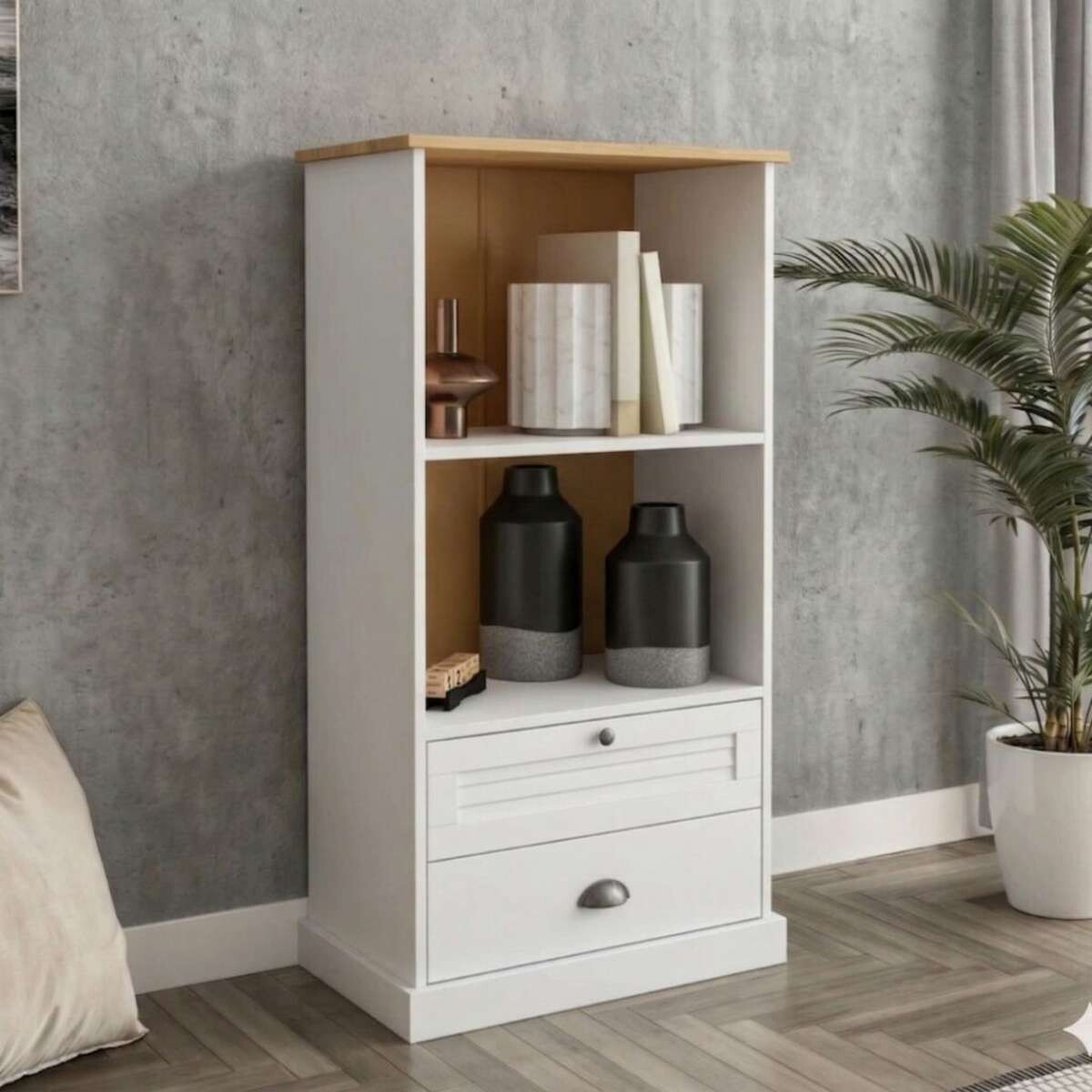 Estanteria 2 Cajones Li­nea Valenciana - Blanco 