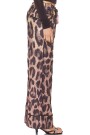 ALL OUT SATIN LEOPARD PANT Marron