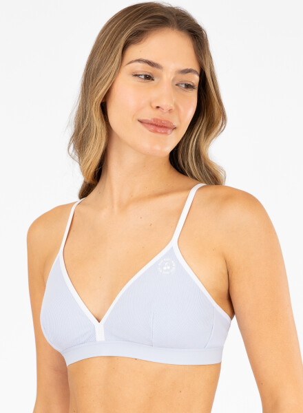 Top triangulo sole Lilac blue