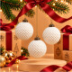 Esferas Navideñas Blancas con Efecto Patinado x3 Esferas Navideñas Blancas con Efecto Patinado x3