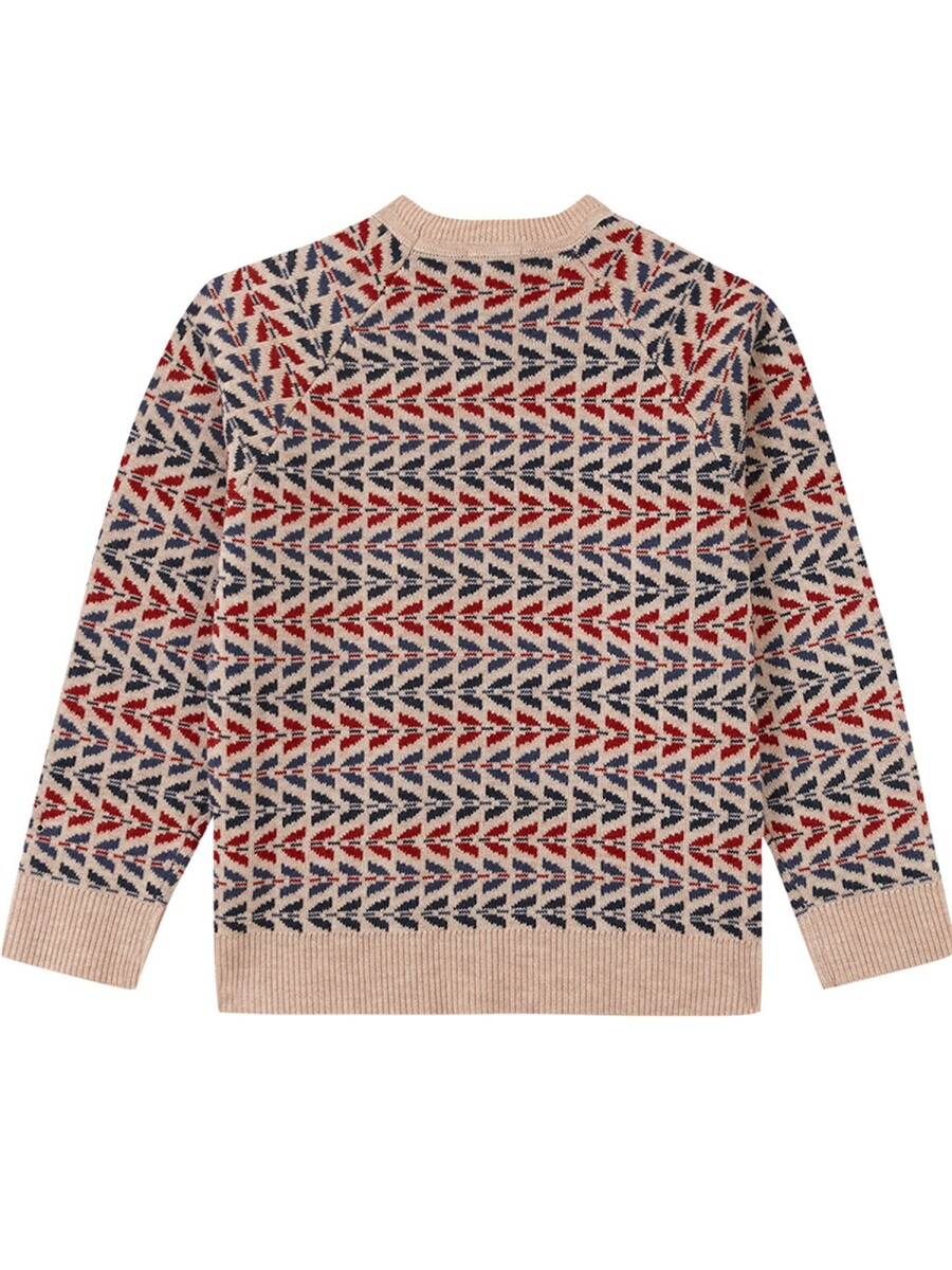 Jsersey De Jaquard Con Lana Rojo