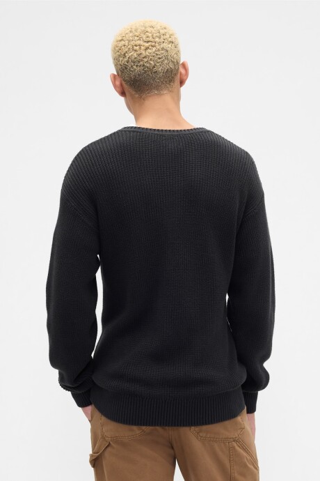 Buzo Cuello V Rib Hombre Moonless Night