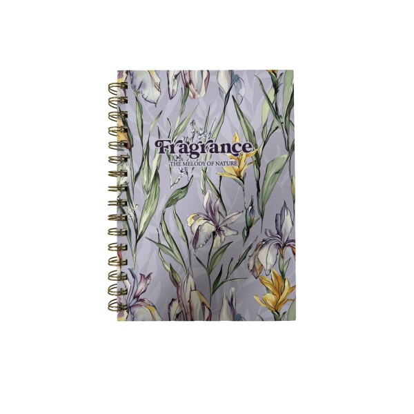 Cuaderno tapa dura A5 flores violeta
