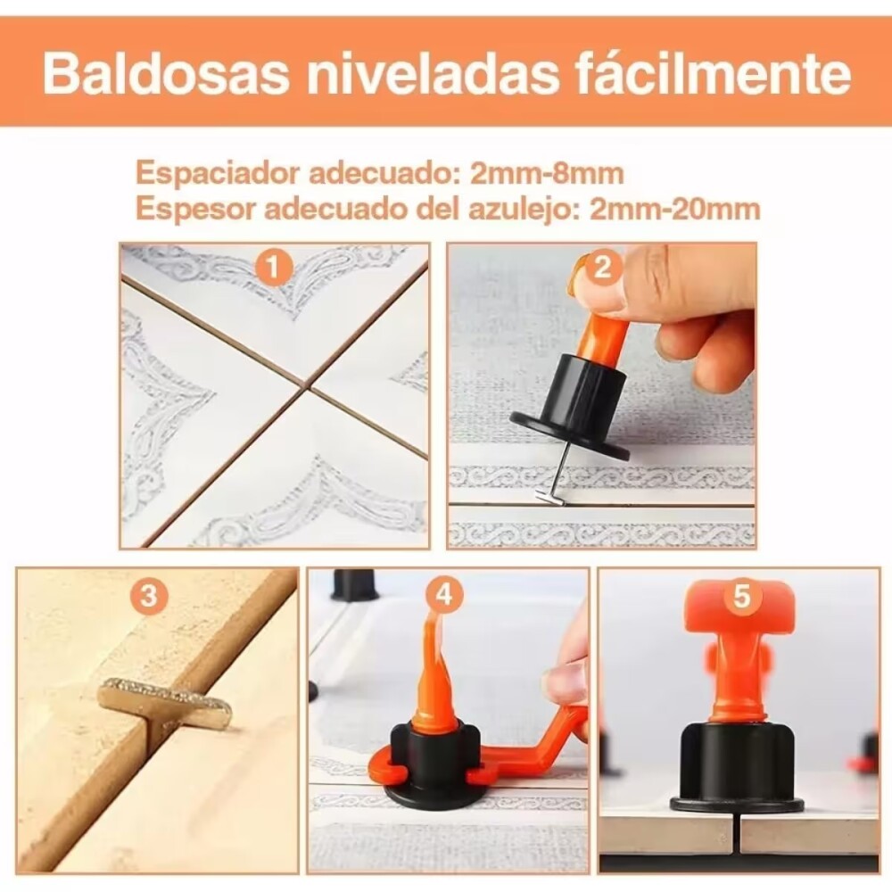 Nivelador reutilizable kit x 50 uni mas llave DMC Nivelador Reutilizable Kit X 50 Uni Mas Llave Dmc