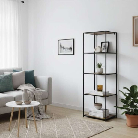 Estanteria 5 Niveles 45X30X150Cm Madera Y Metal