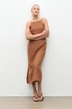 Vestido 100% Lino camel