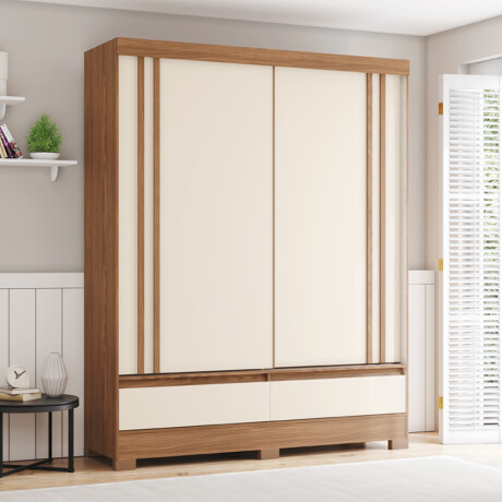 Ropero 2 puertas corredizas - 2 cajones - Producto flex Ropero 2 puertas corredizas - 2 cajones - Producto flex