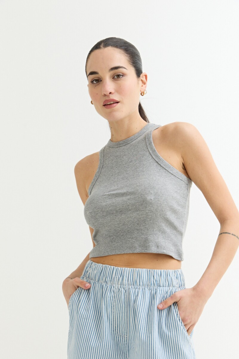 Musculosa cropped GRIS