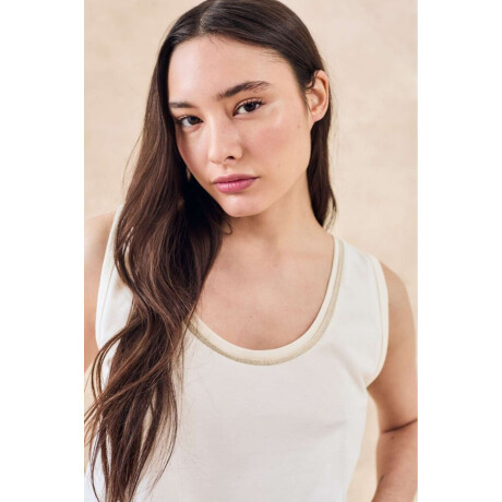 Top Cinta Metalizada Crudo