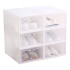 Caja Organizadora Zapatos Zapatera 24 Unidades Caja Apilable Variante Color Blanco