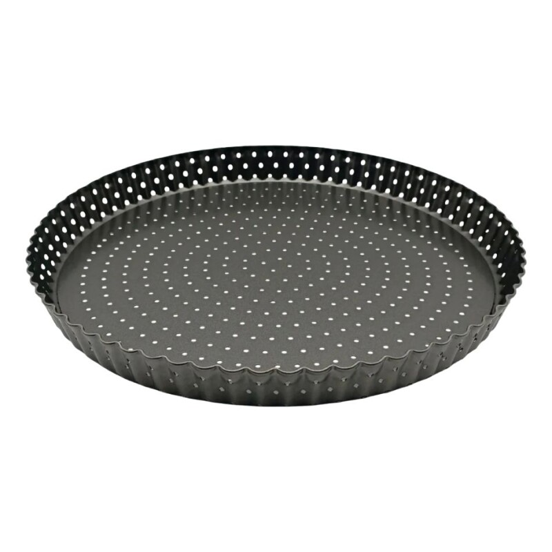 TARTERA PERFORADA ACERO CARBONO FONDO REMOVIBLE 28 cms TARTERA PERFORADA ACERO CARBONO FONDO REMOVIBLE 28 cms