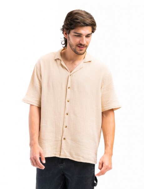 Camisa Tetra Algodón Cartagena Arena