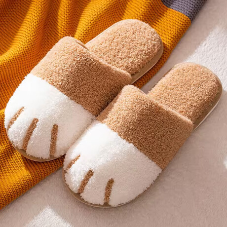 Pantufla gatito Marron
