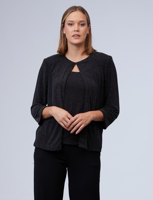 Conjunto Musculosa & Chaqueta NEGRO
