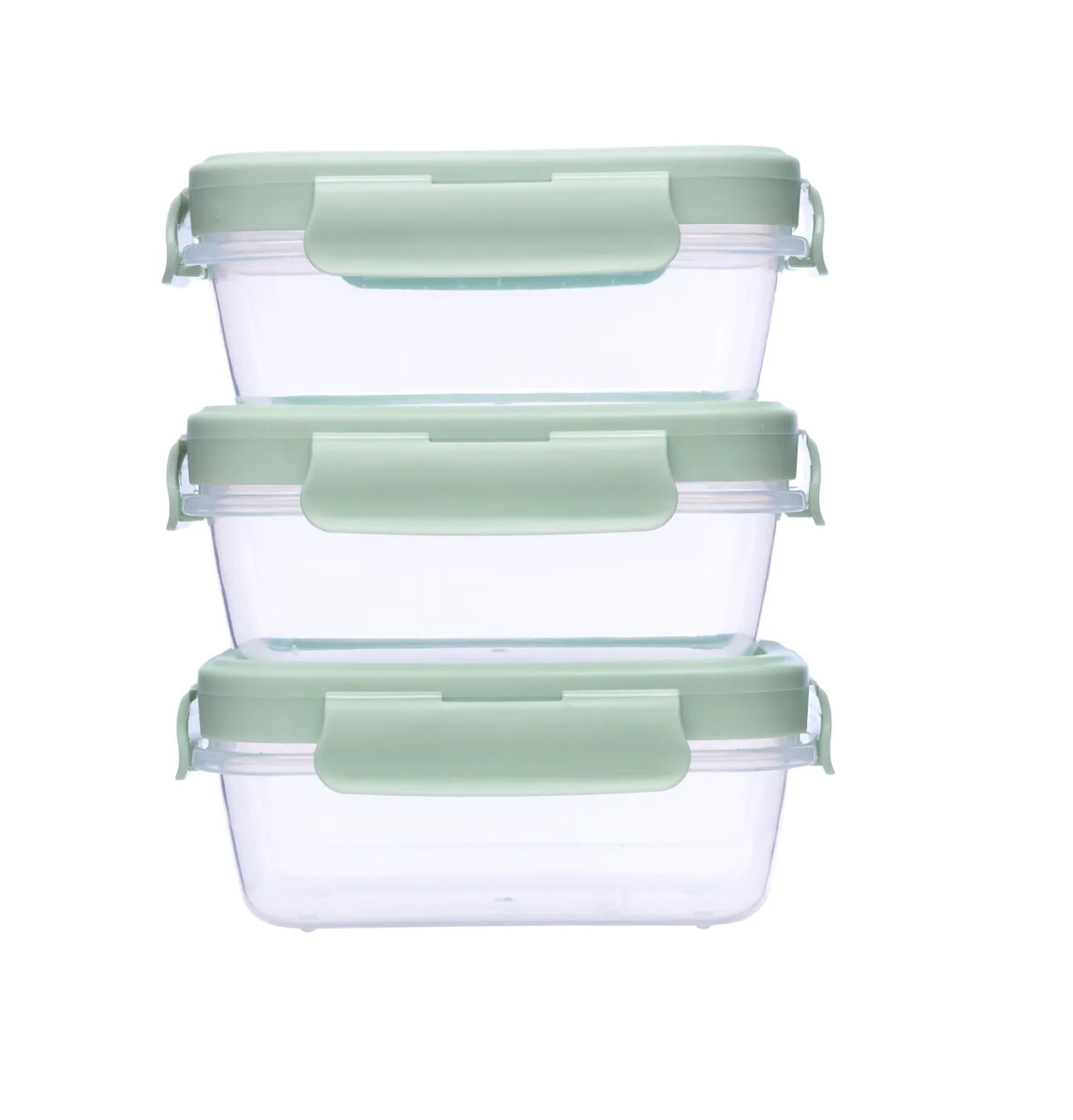 Set Tuppers X3 Herméticos BUBA - verde 