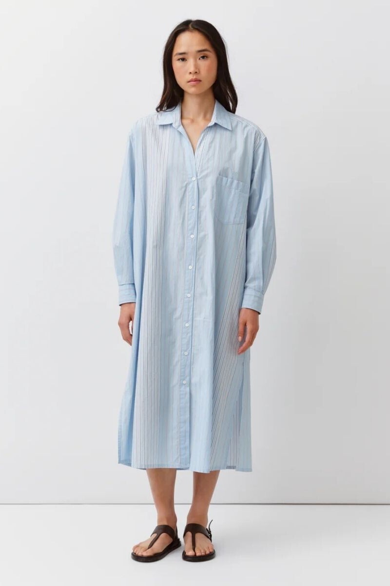 VESTIDO CAMISERO RIVATA Celeste