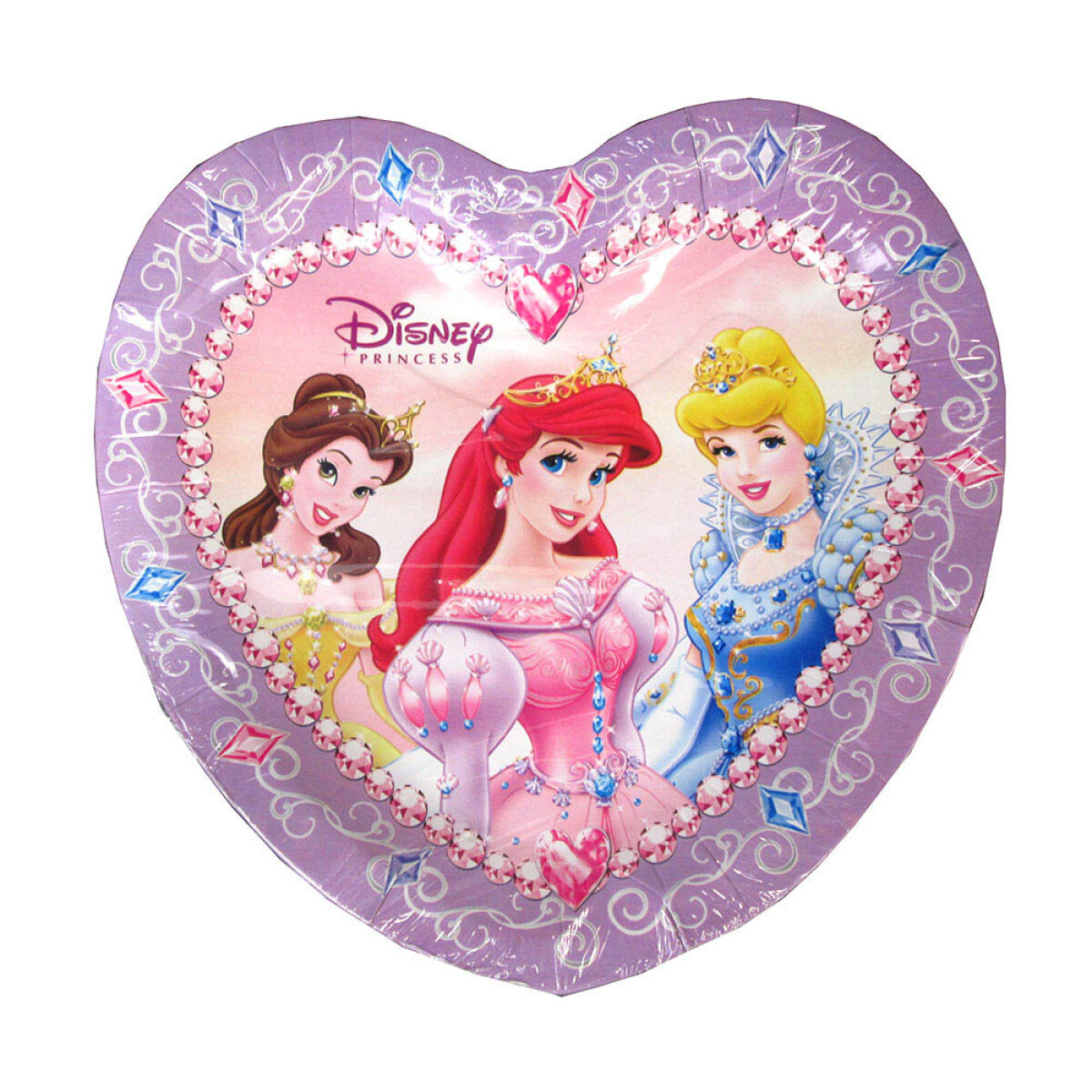 Cotillón Plato Corazón x 8 - Princesas Disney 