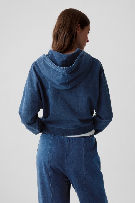 Canguro Logo Gap Cropped Mujer Medium Indigo
