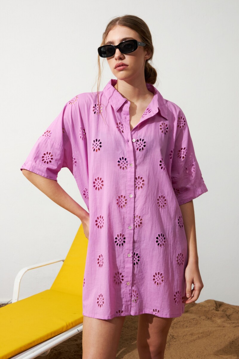 Túnica broderie lila