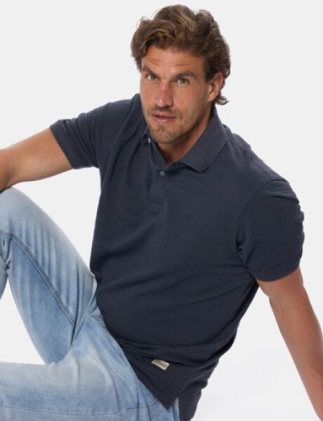 REMERA POLO LISA Azul