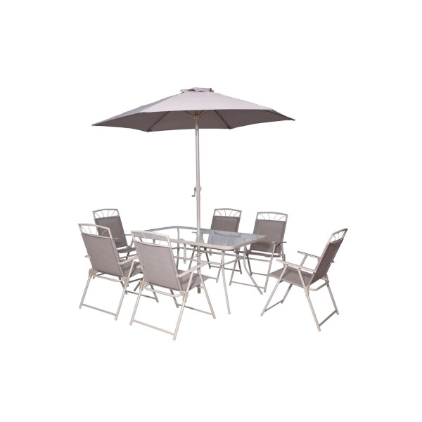 Juego de patio 6 sillas + Mesa +Sombrilla Santa Lucia Juego de patio 6 sillas + Mesa +Sombrilla Santa Lucia